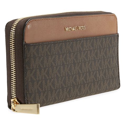 michael kors brown wallet amazon|Michael Kors signature wallet brown.